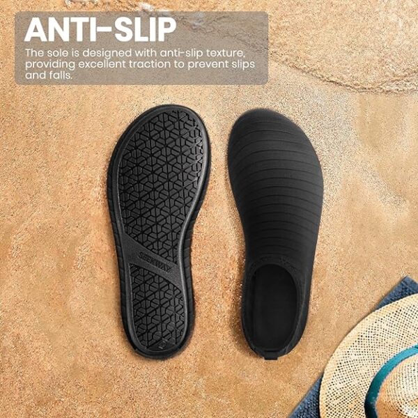 "Top SEEKWAY Water Shoes – Quick-Dry, Non-Slip Aqua Socks for Beach & Pool (Black SK002)" - Image 3